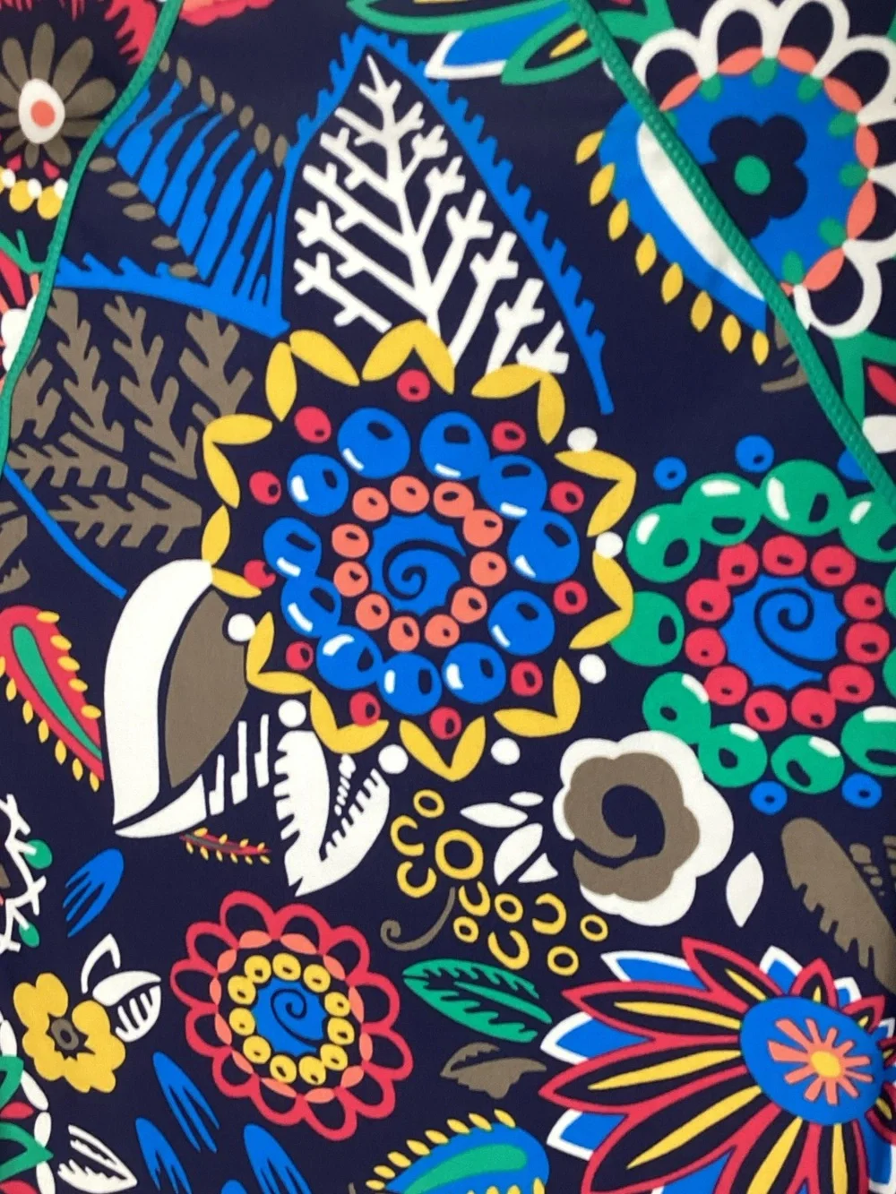 Boden Navy Multicolor Floral Long-Sleeve Swim Rashguard